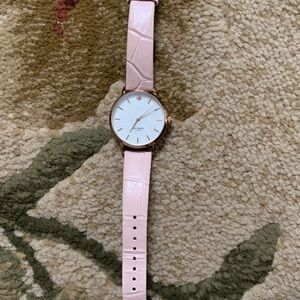 Kate Spade Blush Leather Watch with Gold Accents